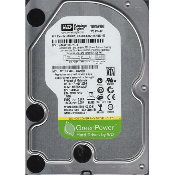 HARCNV2MA Western Digital WD15EVDS-68V9B0 1.5TB DCM HARCNV2MA Western Digital WD15EVDS-68V9B0 1.5TB DCM